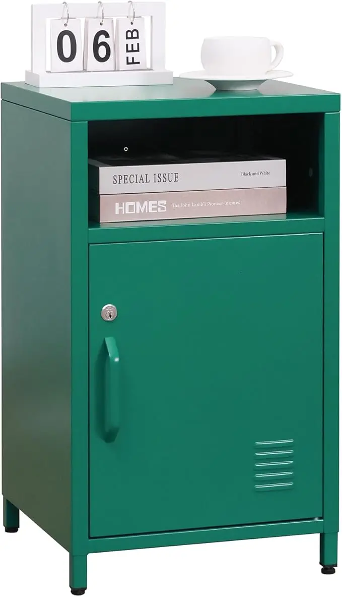 ALBAD Compact Metal Nightstand