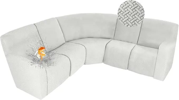 ALIECOM 100% Waterproof Recliner Sectional Couch Covers L Shape Stretch Corner