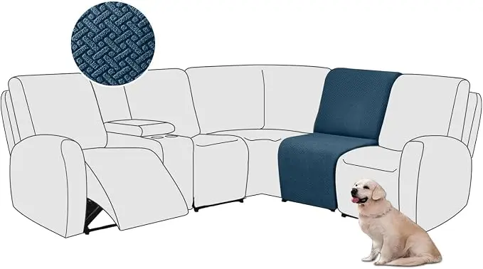 ALIECOM 100% Waterproof Recliner Sectional Couch Covers L Shape Stretch Corner
