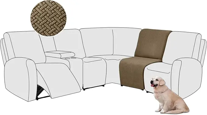 ALIECOM 100% Waterproof Recliner Sectional Couch Covers L Shape Stretch Corner