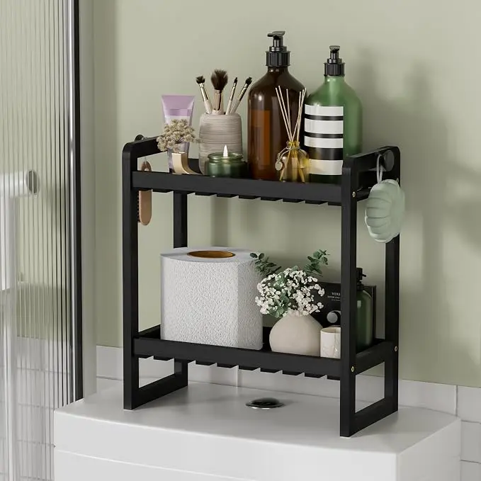 AmazerBath Bamboo Over The Toilet Storage Shelf