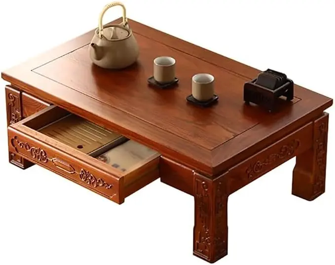 Antique Coffee Table, Japanese Style Low Wooden Table Tea Table
