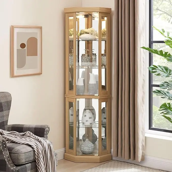 Anwick Corner Display Curio Cabinets