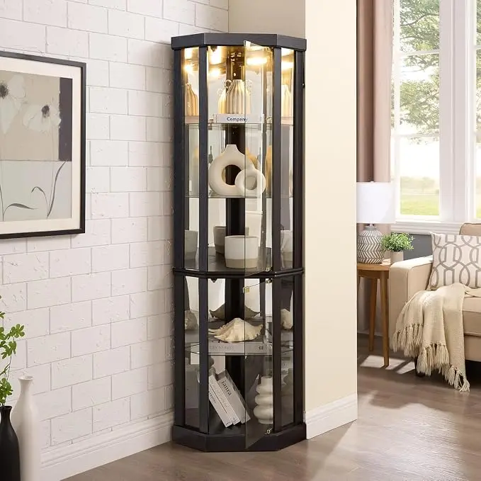 Anwick Corner Display Curio Cabinets