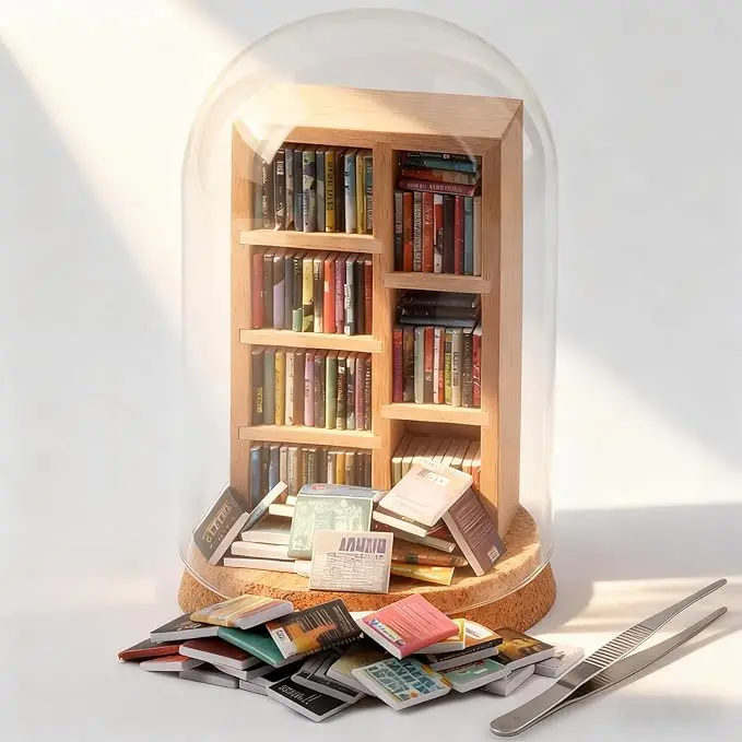 Anxiety Bookshelf, Miniature Bookcase, Mini Bookshelves