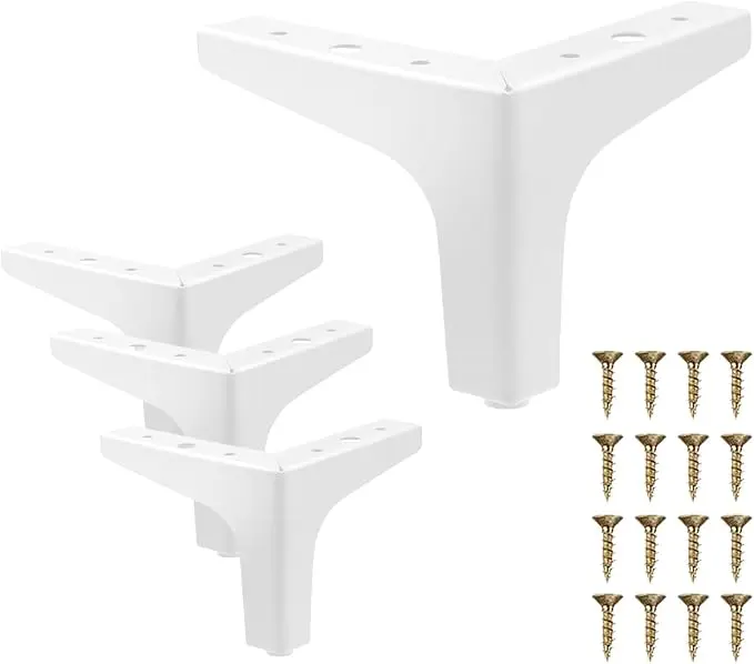 AODIOU Furniture Legs White Replacement Feet