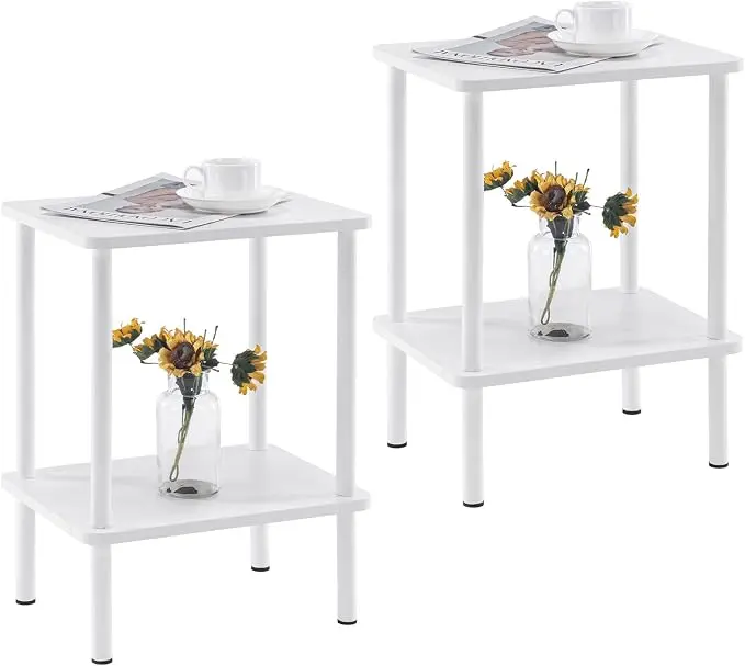 Apicizon 2 Tier End Table Set of 2, Small Side Table