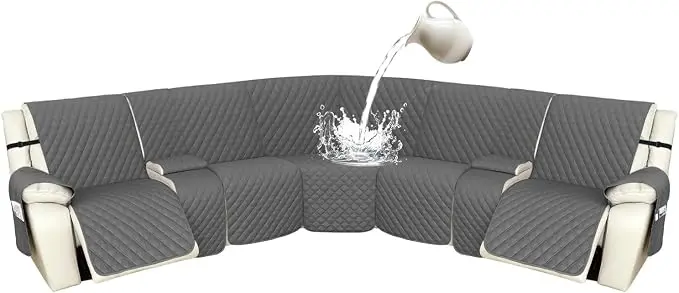 Arfntevss Recliner Sectional Couch Covers 1OO% Waterproof L Shape Sofa Cover