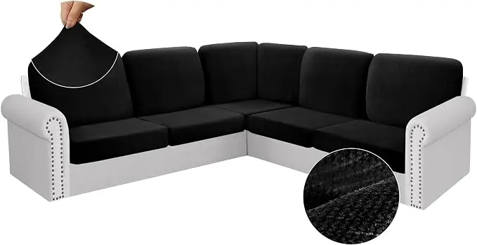 Arfntevss Sectional Couch Covers Slipcovers L Shape Couch Cushion Covers Fitted