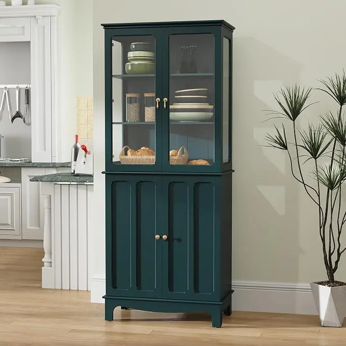 ARTPOWER 72" Freestanding Kitchen Pantry Storage Sideboard, Classical Tall