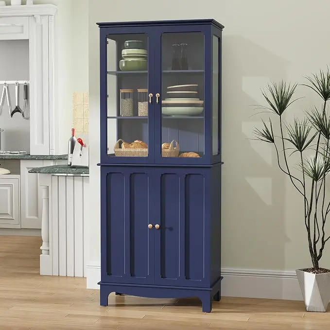 ARTPOWER 72" Freestanding Kitchen Pantry Storage Sideboard, Classical Tall