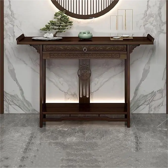 Asian Console Table for Entryway, Hallway or Living Room, Narrow Long Sofa Table