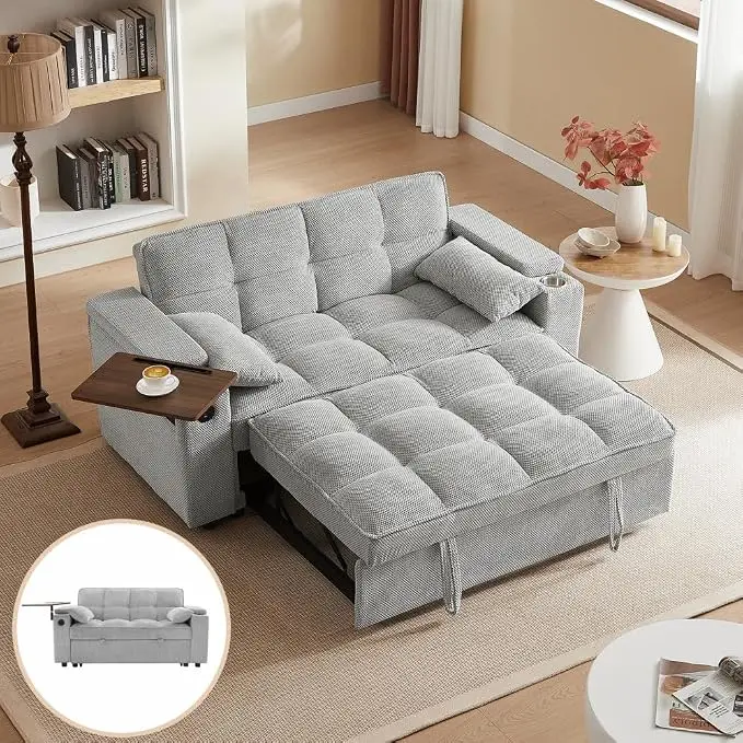 Auvsoce 65'' Convertible Sleeper Sofa Bed
