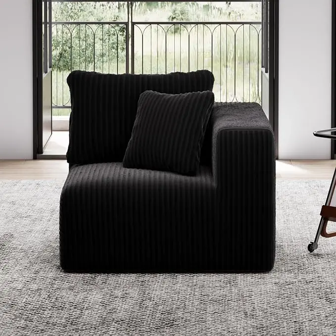 Avenco 35.4” Right-Arm Facing Modular Sofa Seat, Individually Wrapped Coil