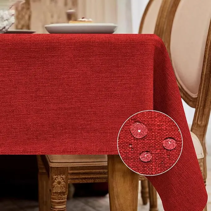 BALCONY & FALCON Rectangle Tablecloth Washable Wrinkle Resistant and Water