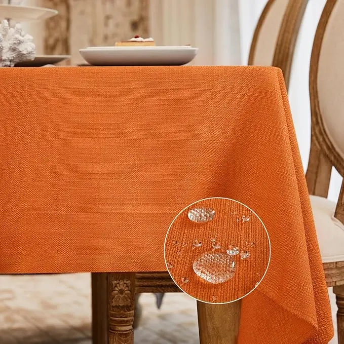 BALCONY & FALCON Rectangle Tablecloth Washable Wrinkle Resistant and Water