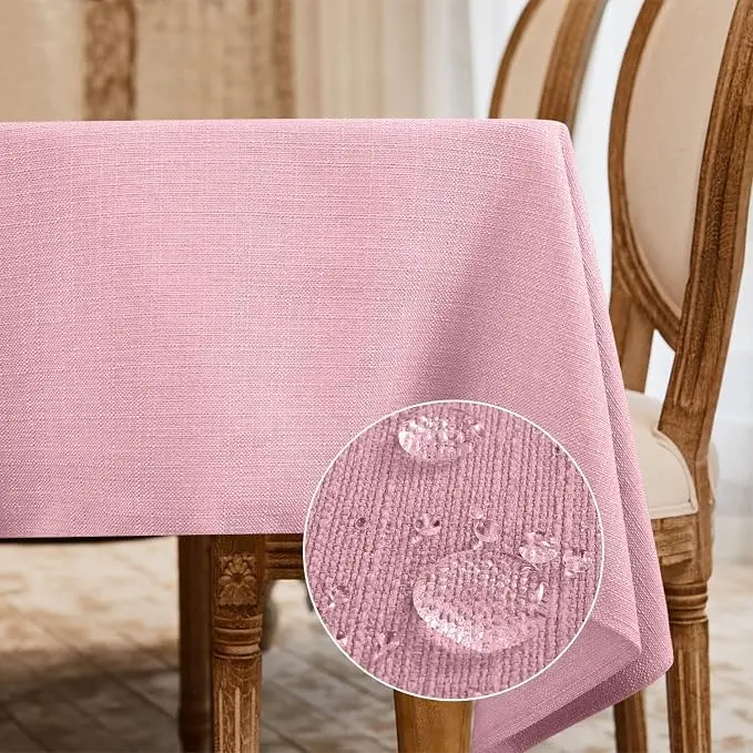 BALCONY & FALCON Rectangle Tablecloth Washable Wrinkle Resistant and Water