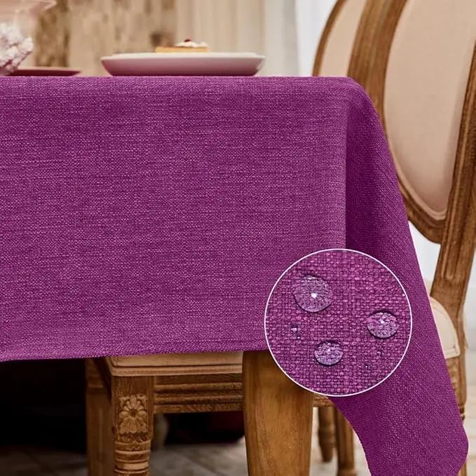 BALCONY & FALCON Rectangle Tablecloth Washable Wrinkle Resistant and Water
