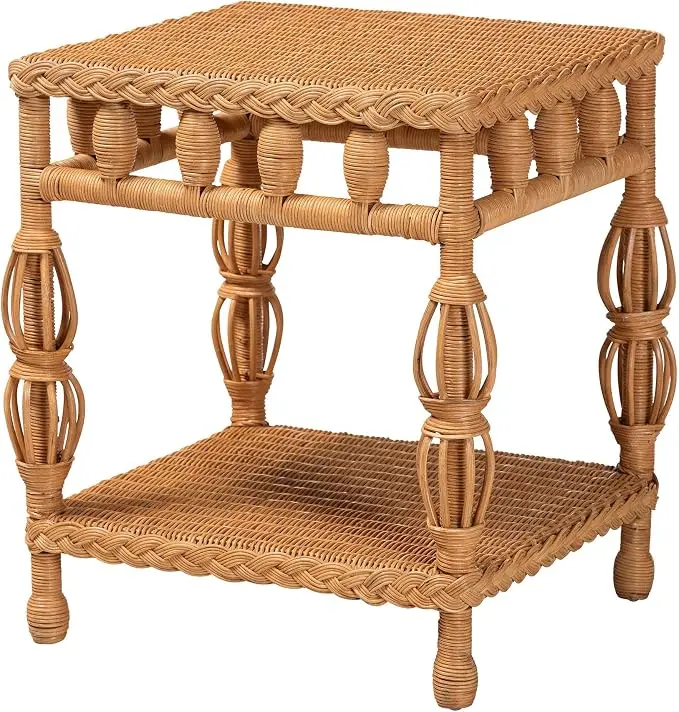 Bali & pari Dolby Natural Rattan End Table