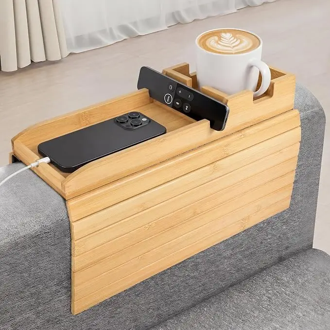 Bamboo Couch Arm Tray Table