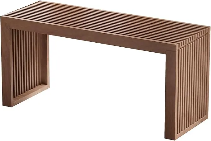 Bamboo Dining Bench, 35 inch Farmhouse Decor Indoor Kitchen Table Bench