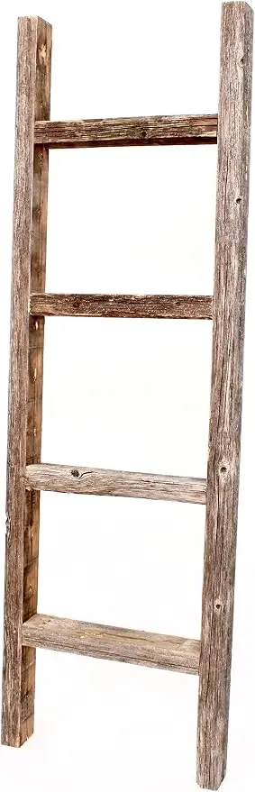 BARNWOODUSA Rustic Decorative Ladder