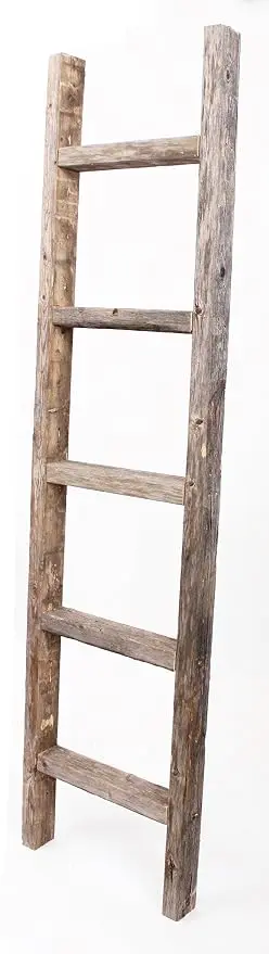 BARNWOODUSA Rustic Decorative Ladder