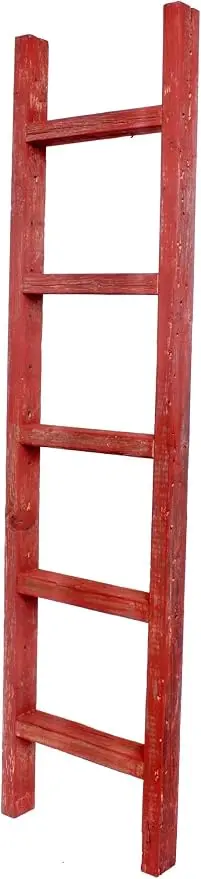 BARNWOODUSA Rustic Decorative Ladder