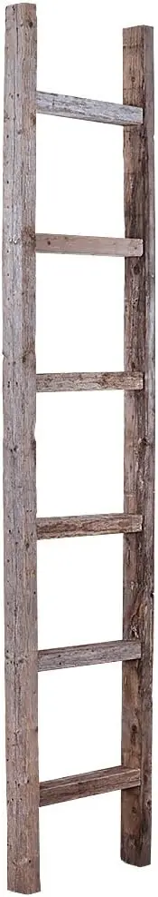 BARNWOODUSA Rustic Decorative Ladder