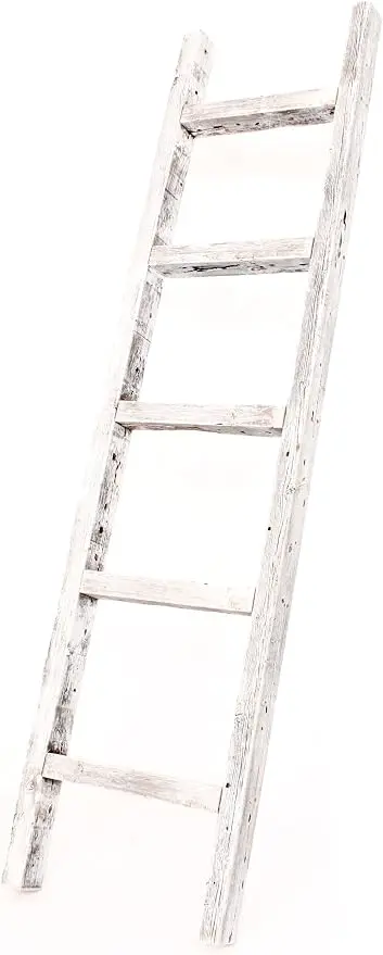 BARNWOODUSA Rustic Decorative Ladder