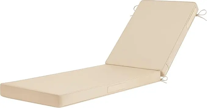 Basic Beyond Chaise Lounge Cushions Outdoor, 3-Layer Waterproof Outdoor