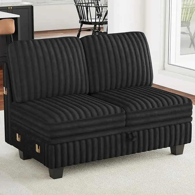 Belffin Corduroy Fabric Loveseat Module