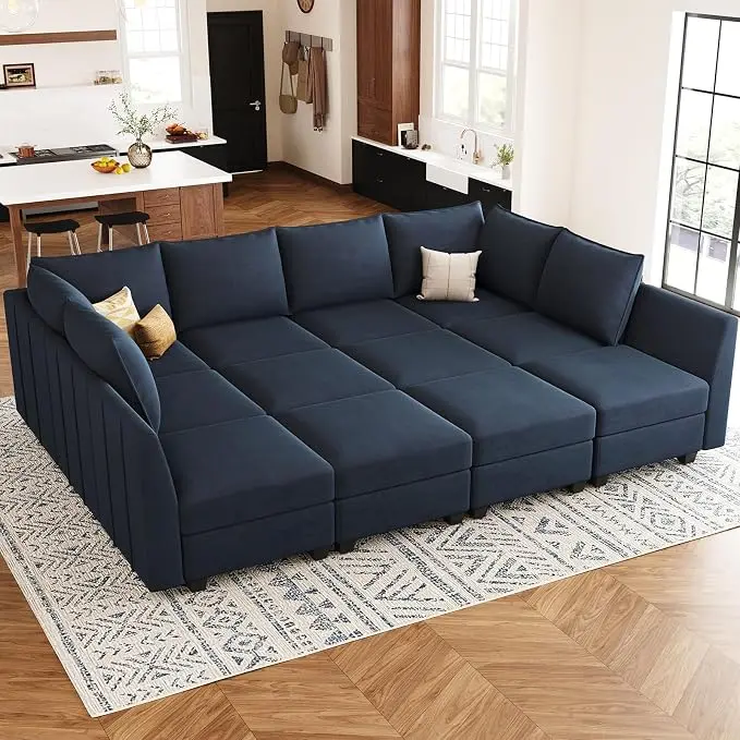 Belffin Oversized Modular Sectional Couch Sleeper Sofa