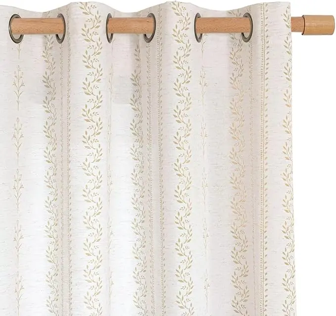 BGment Boho Curtains Leaf Floral Print Cottage Core Botanical Curtains