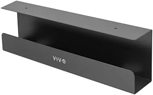 Black 17 in Under Desk Cable Management Tray, DESK-AC06-1C