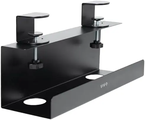 Black Clamp-on 17 in Cable Management Tray, DESK-CM6L-B