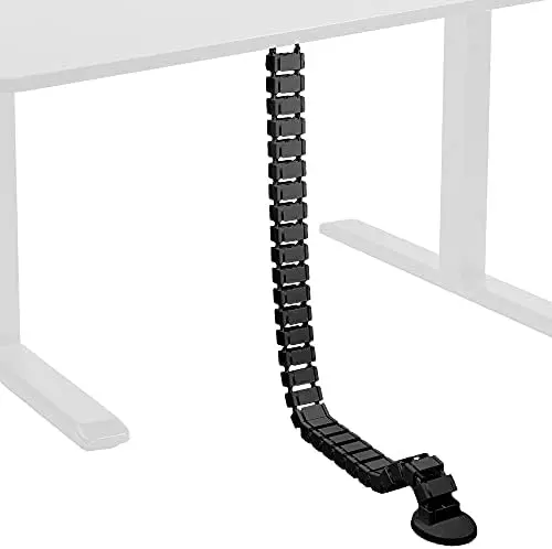 Black Under Desk Vertebrae Cable Management Kit, DESK-AC01C
