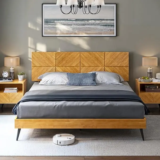 Bme Rhombus King Bed Frame – Solid Rubber Wood