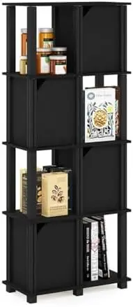 Brahms Storage Shelf, 5-Tier, Black Oak/Black