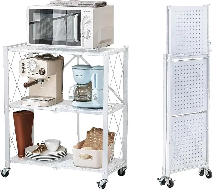 BRIAN & DANY 3-Tier Foldable Storage Shelves