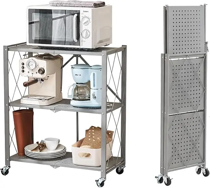BRIAN & DANY 3-Tier Foldable Storage Shelves
