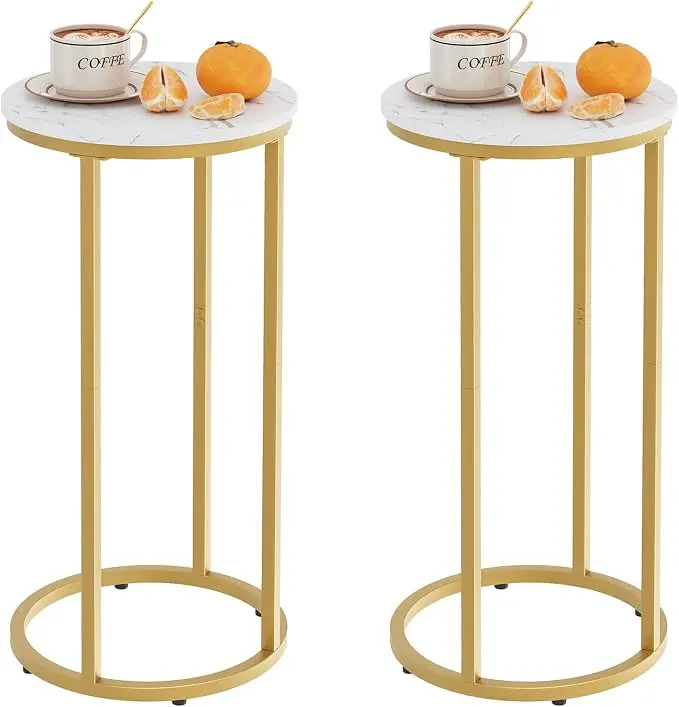 C Shaped End Table, Couch Side Tables