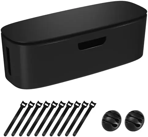 Cable Management Box, Large Cord Organizer Box to Hide Power Strip