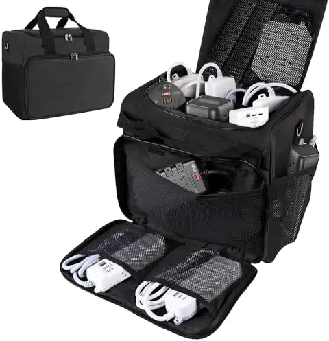 Cable Organizer Bag,Cable Management Box Cord Organizer Case