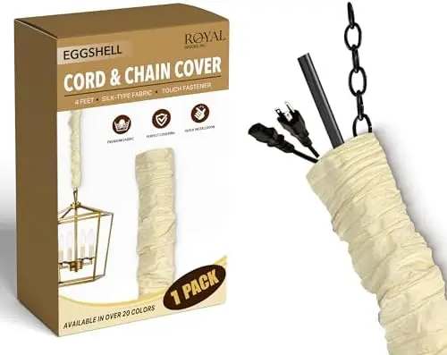 CC-9-EG Cord & Chain Cover 4' Silktype Fabric Touch Fastener, Eggshell
