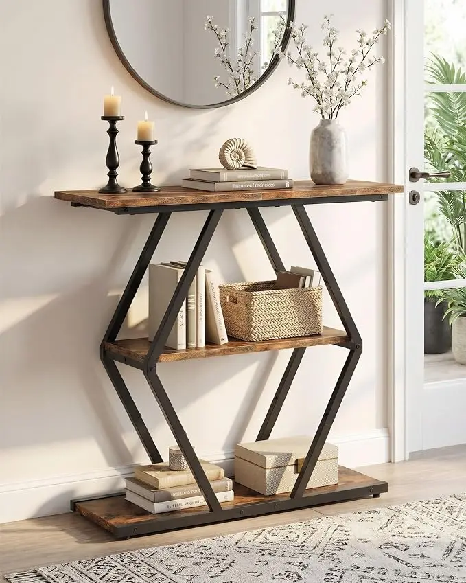 CHOEZON 3-Tier Console Table, Entryway Table, Sofa Table