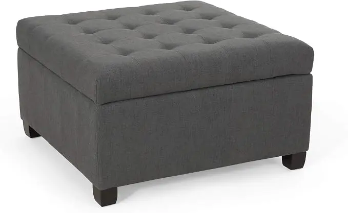 Christopher Knight Home Hedda Tufted Fabric Storage Ottoman