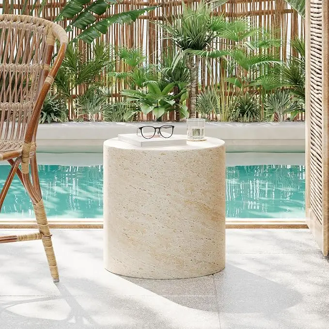 Christopher Knight Home Outdoor Round Side Table, Patio Garden Stool End Coffee