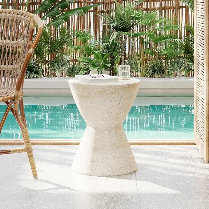 Christopher Knight Home Outdoor Side Table, Hourglass Shape Side Table