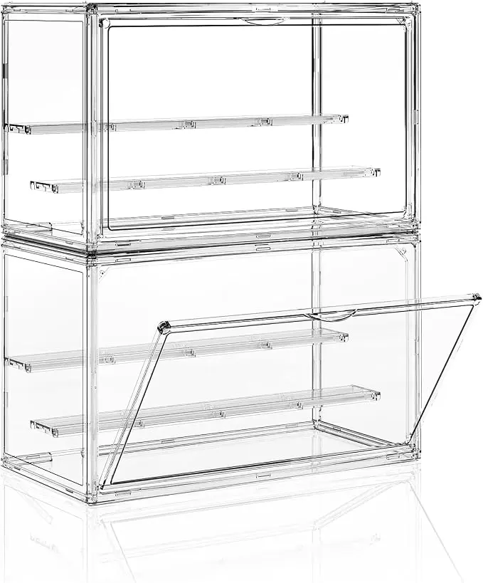 Clear Acrylic Display Case for Collectibles 3 Layer Hobby Figure Display Case